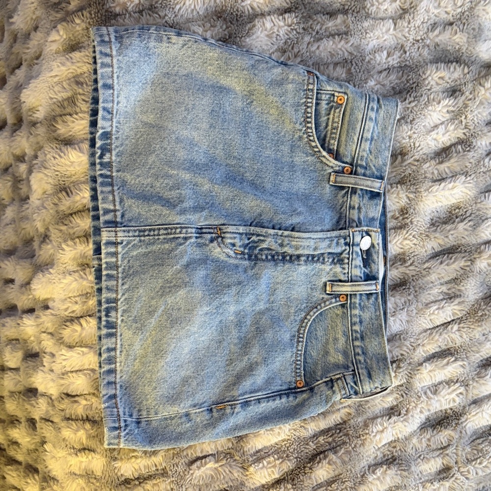 Light Blue Aritzia Denim Skirt